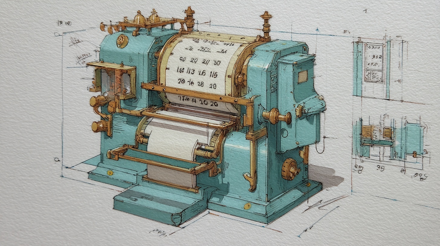 Conceptual illustration of an early random number generating machine